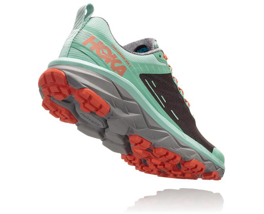 Hoka One One Womens Trail Shoes - Challenger ATR 5 - Green/Black - AZMR87514